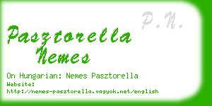 pasztorella nemes business card